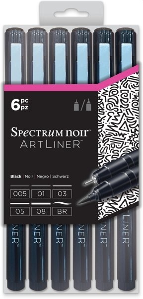 Spectrum Noir Artliner - Black (6pc)