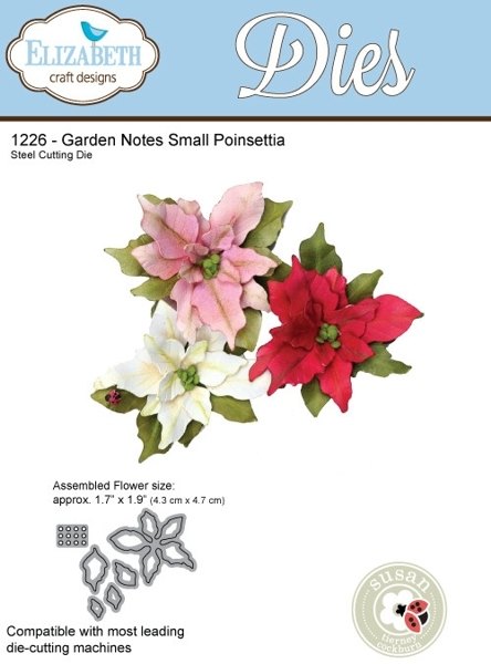 Elizabeth Crafts Elizabeth Craft Designs - Garden Notes Small Poinsettia Die 1226