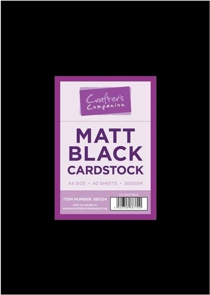 Crafter's Companion Crafter's Companion Matt Black A4 Cardstock - Pack of 40