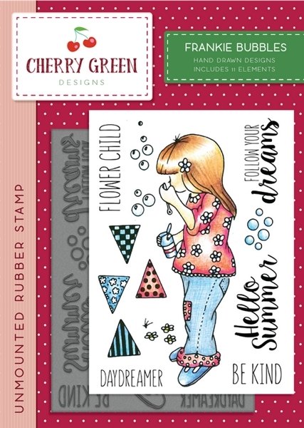 Cherry Green A6 Stamp - Frankie Bubbles