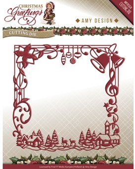 Amy Design Amy Design Christmas Greetings Frame Die Set
