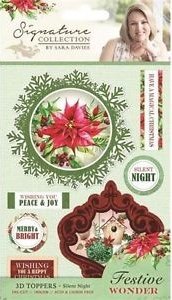 Sara Davies Festive Wonder Signature Collection 3D Toppers Silent Night