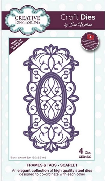 Creative Expressions Sue Wilson Frames & Tags - Scarlet Die - CLEARANCE