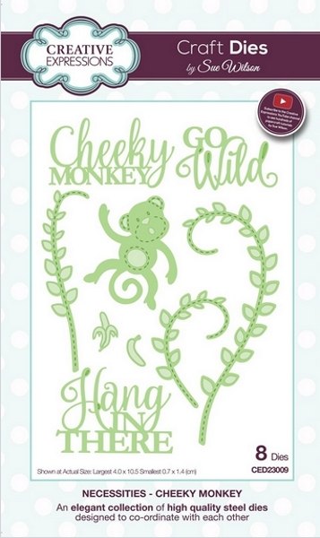 Creative Expressions Sue Wilson Necessities - Cheeky Monkey Die - CLEARANCE