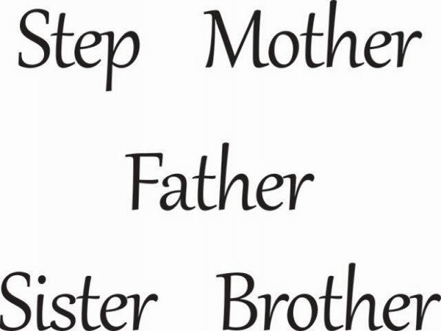 Woodware Woodware Just Words - Step Mother Father Sister Brother Stamp