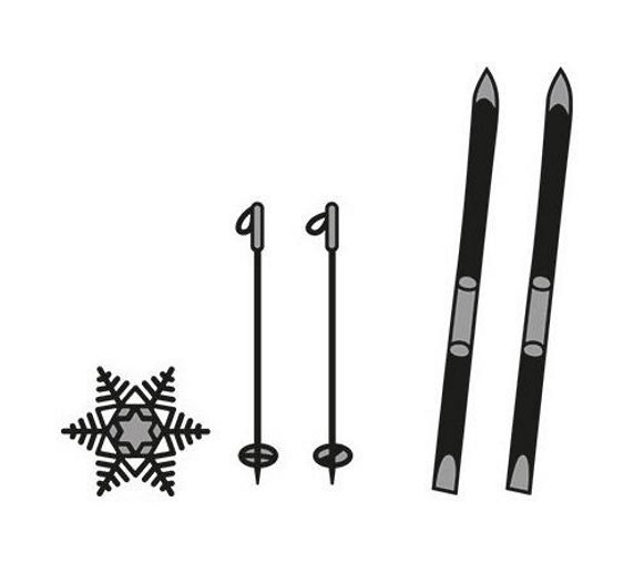 Marianne Design Marianne Design Craftables Cutting Dies - Winter Skiing CR1252