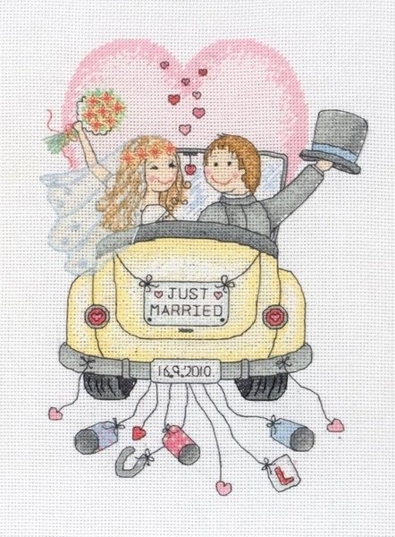 Anchor Anchor Just Married Counted Cross Stitch Kit
