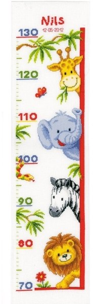 Vervaco Vervaco Height Chart Zoo Animals Counted Cross Stitch Kit