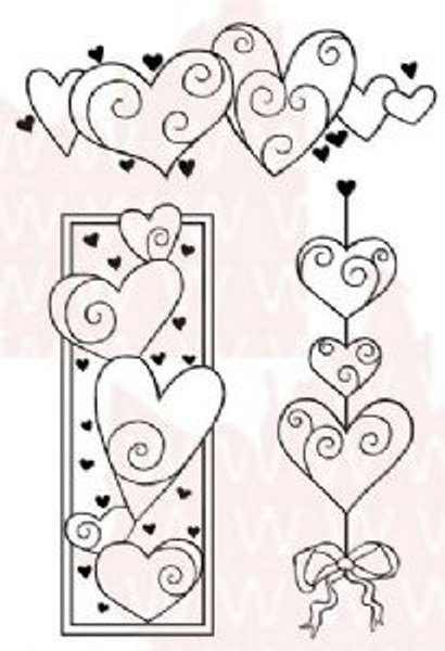 Woodware Woodware - Clear Magic - Wedding Hearts Stamp