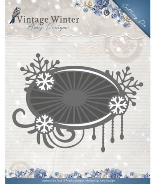 Amy Design Amy Design Vintage Winter Snowflake Swirl Label