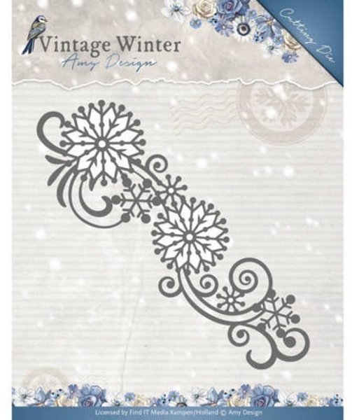 Amy Design Amy Design Vintage Winter Snowflake Swirl Border