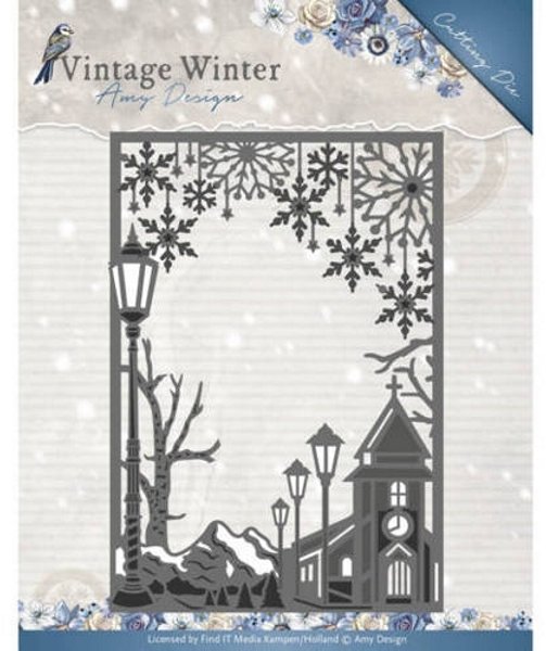 Amy Design Amy Design Vintage Winter Die Village Frame Rectangle