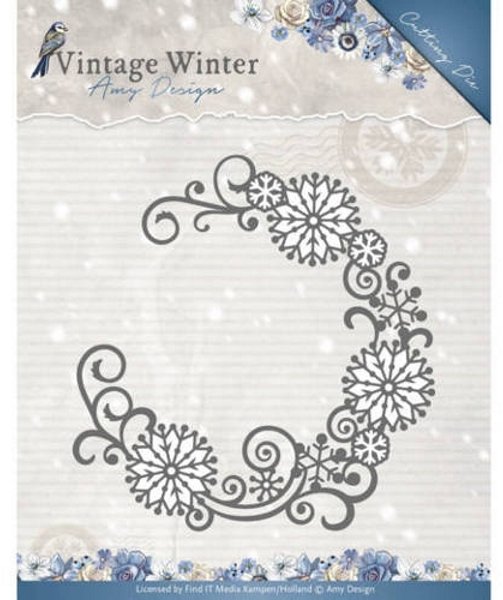 Amy Design Amy Design Vintage Winter Die Snowflake Swirl Round