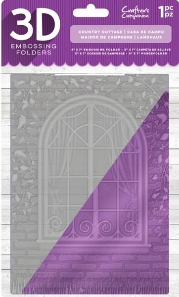 Crafter's Companion Crafter's Companion 5' x 7' 3D Embossing Folder Country Cottage