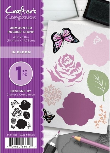 Crafter's Companion A6 Unmounted Rubber Stamp - In Bloom