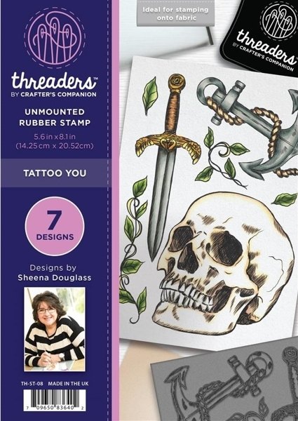 Threaders A5 Unmounted Rubber Stamp - Tattoo You