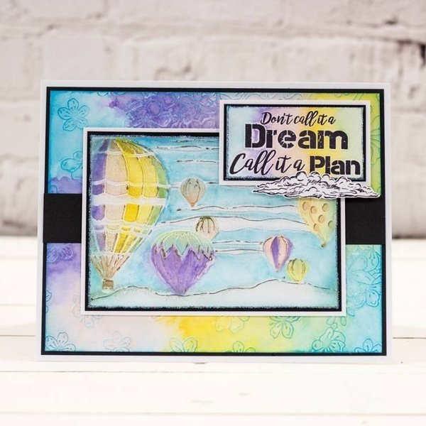 Crafter's Companion Sheena Douglass 5x7 3D Embossing Folder - Up Up & Away - Any 3 for £18