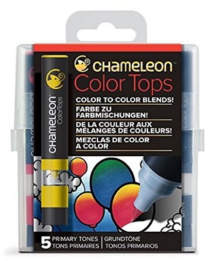 Chameleon Chameleon COLOR TOPS - Primary Tones - 5 Pack - Alcohol Ink Colour Change Blend Tone Sets for Chamel