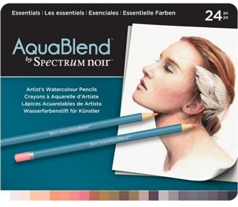 Spectrum Noir AquaBlend Pencils  Essentials 24 Pencil Set
