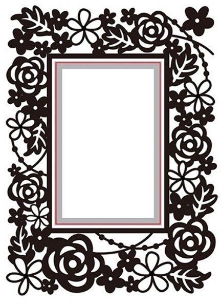 Nellie Snellen Hobby Solution Die Cut and Emboss Folder - Rectangle Floral