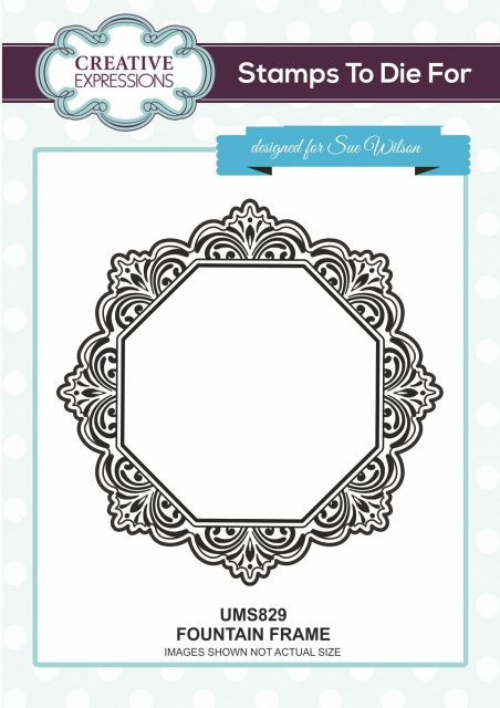 Creative Expressions Sue Wilson Stamps To Die For Fountain Frame Pre Cut Stamp