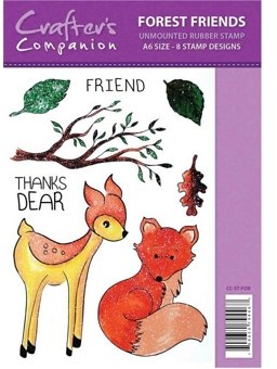 Spectrum Sparkle Unmounted A6 Rubber Stamp Set Forest Friends - 3 for £10