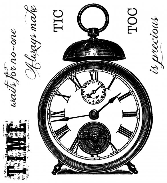 Woodware Woodware Clear Singles - Tic Toc Stamp