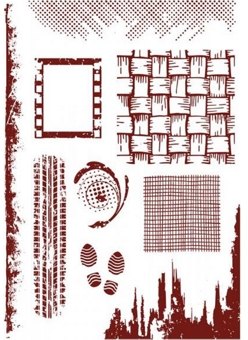 Crafters Companion Textures A6 Unmounted Stamp  Basket and Burlap