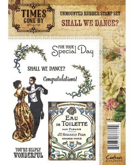 Crafters Companion Times Gone By Unmounted Rubber Stamp Shall We Dance?