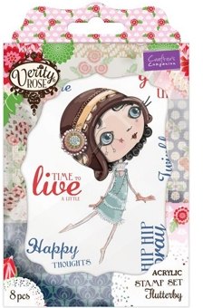 Verity Rose Clear Acrylic Stamp Flutterby