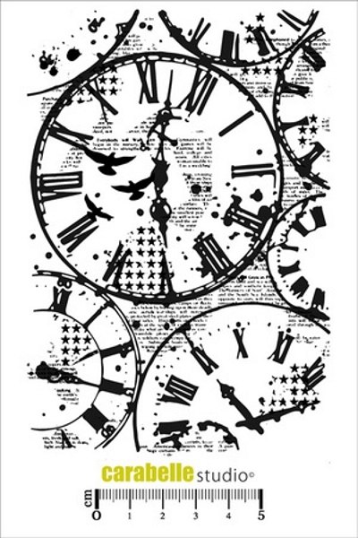 Carabelle Carabelle Studio Cling Stamp A6 : Background, time to time