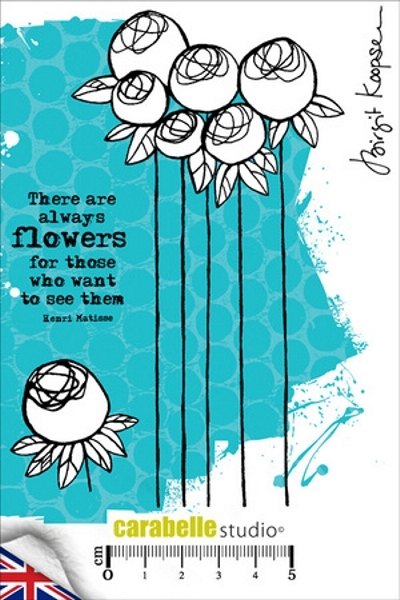 Carabelle Carabelle Studio Cling Stamp A6 : There are always flowers by B.