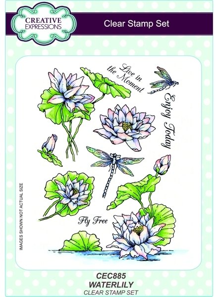 Creative Expressions Liz Borer  A5 Clear Stamp Set - Waterlily