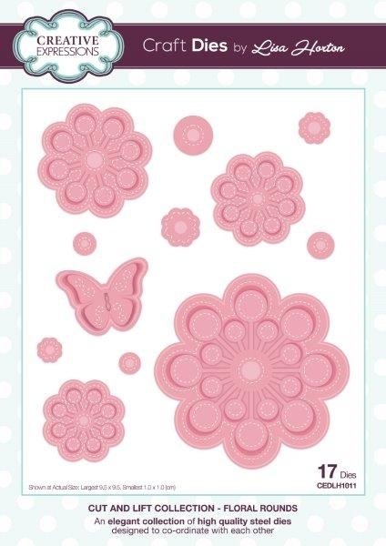 Creative Expressions Creative Expressions Lisa Horton Cut and Lift Collection Floral Rounds Craft Die