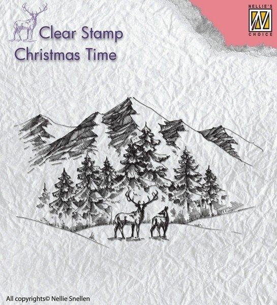 Nellie Snellen Nellie Snellen Clear Stamps Winter Landscape With Deer CT018