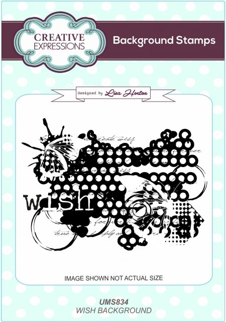 Creative Expressions Creative Expressions Lisa Horton A6 Background Stamp - Wish