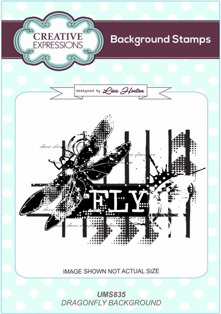 Creative Expressions Creative Expressions Lisa Horton A6 Background Stamp - Dragonfly