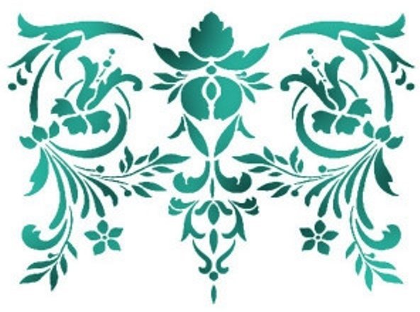 Stamperia Stamperia A4 Stencil G - Flowers and Leaves Decor KSG358