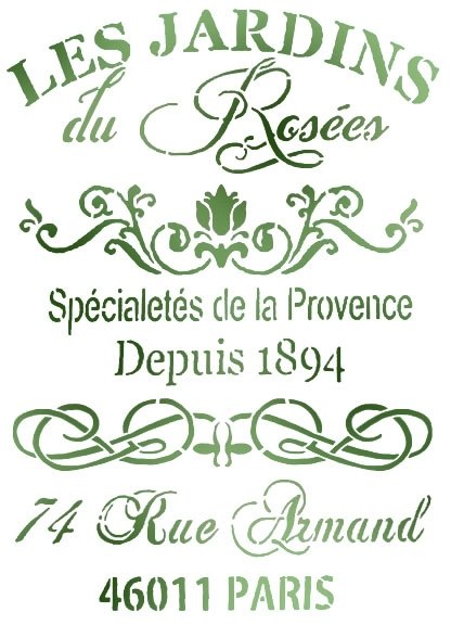 Stamperia Stamperia A4 Stencil G - Le Jardins Du Rosees KSG375