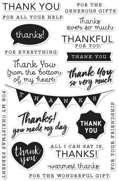 Hero Arts Hero Arts Thank You Messages Clear Stamp CM135