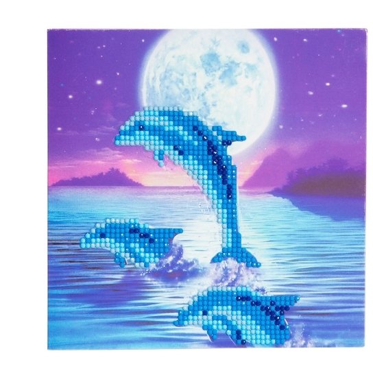 Craft Buddy Craft Buddy Crystal Card Kit - Moonlight Dolphins CCK-A11