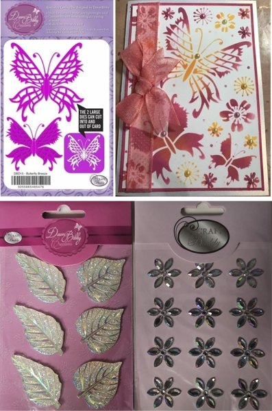 Dawn Bibby Dawn Bibby Creations Butterfly Breeze Die Set DBD15 + Gems Bundle