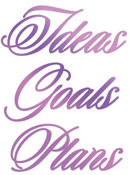 Couture Creations Ultimate Crafts Hotfoil Stamp Every Day Sentiments Ideas, Goals, Plans