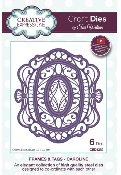 Creative Expressions Sue Wilson Frames and Tags - Caroline Die - CLEARANCE