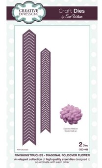 Creative Expressions Creative Expressions Finishing Touches Diagonal Foldover Flower Die set by Sue Wilson - CLEARANCE