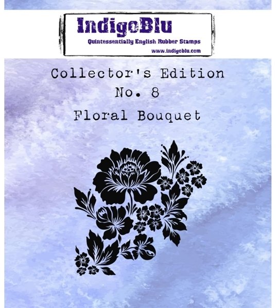 IndigoBlu Indigoblu Red Rubber Stamp Collectors Edition - Number 8 - Floral Bouquet