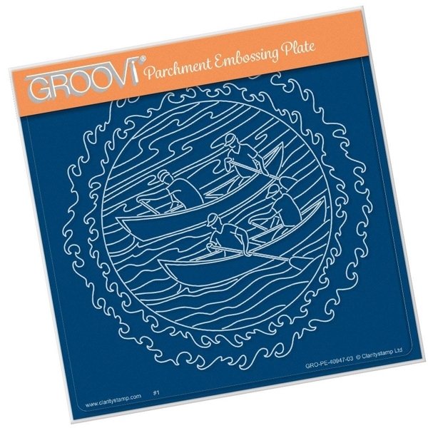 Clarity Clarity Stamp Ltd Rowers Round A5 Square Groovi Plate