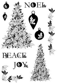 John Lockwood John Lockwood Holly Tree Elements Clear Stamp Set by Creative Expressions