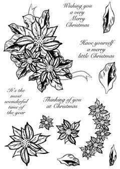 Creative Expressions Creative Expressions John Lockwood Poinsettia Elements Clear Stamp Set