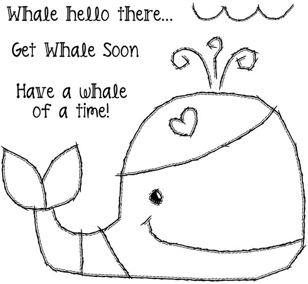 Woodware Woodware Clear Stamps - Whale Hello